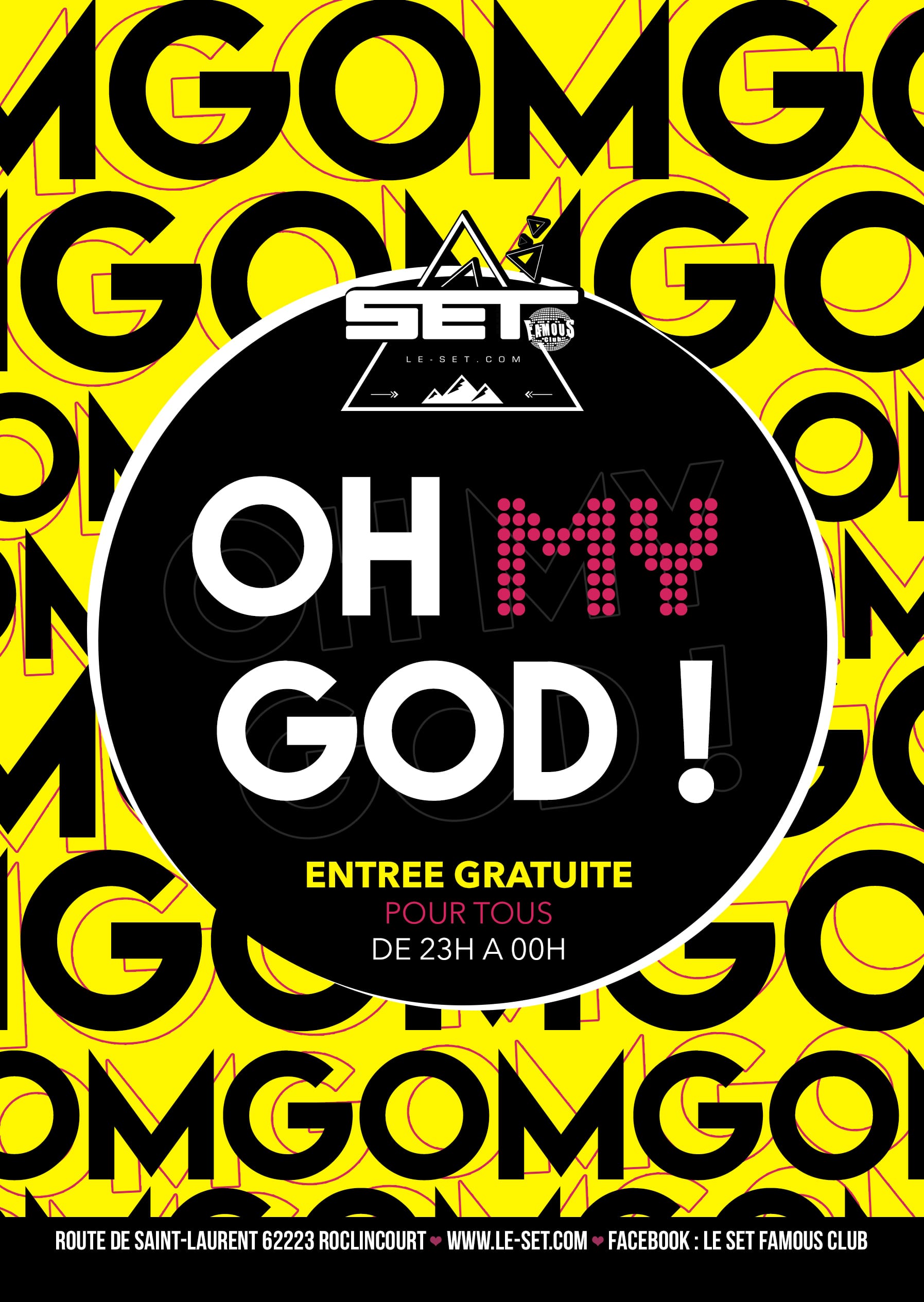 Flyer soirée Oh My God au SET à Arras
