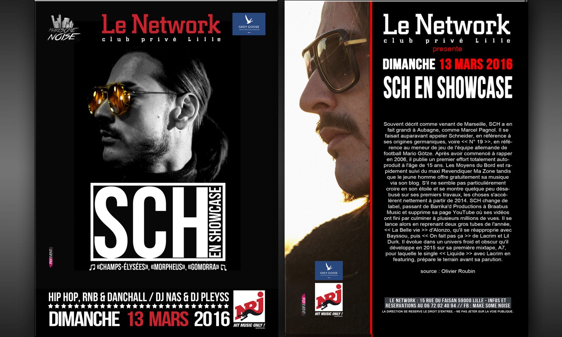 Flyer SCH en showcase à Lille
