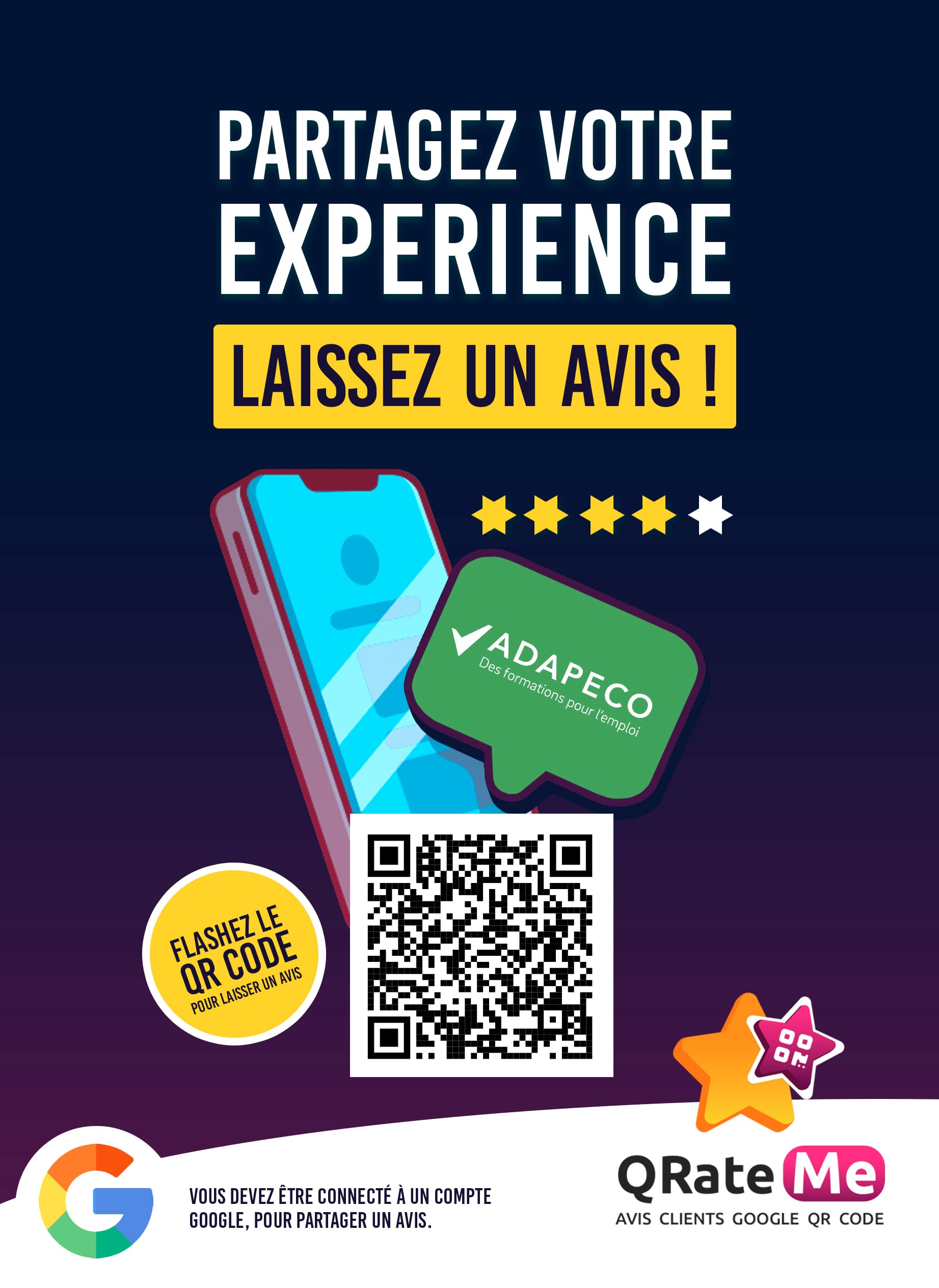 ADAPECO QR CODE Googe rate