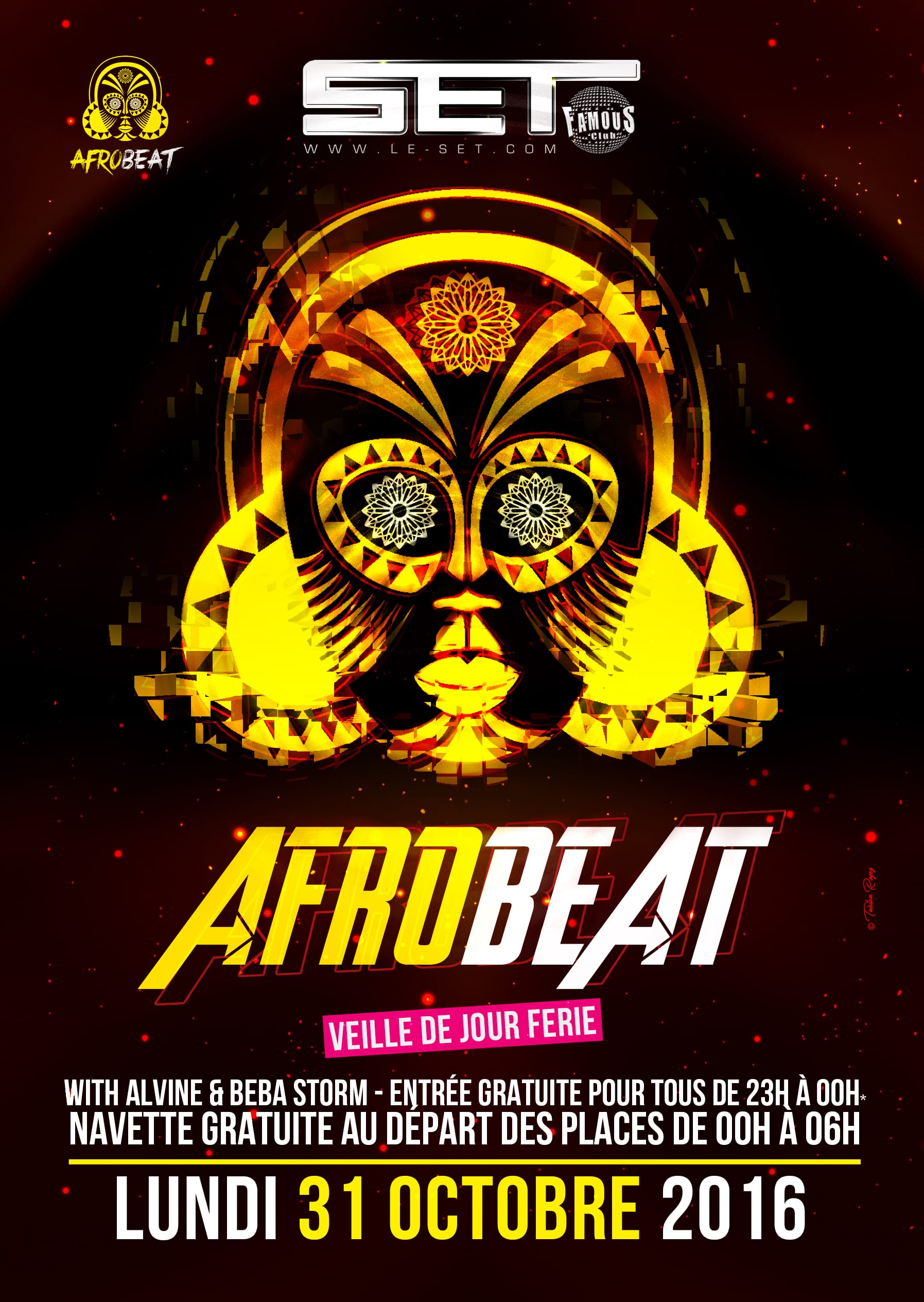 Flyer Afrobeat party au Set à Arras