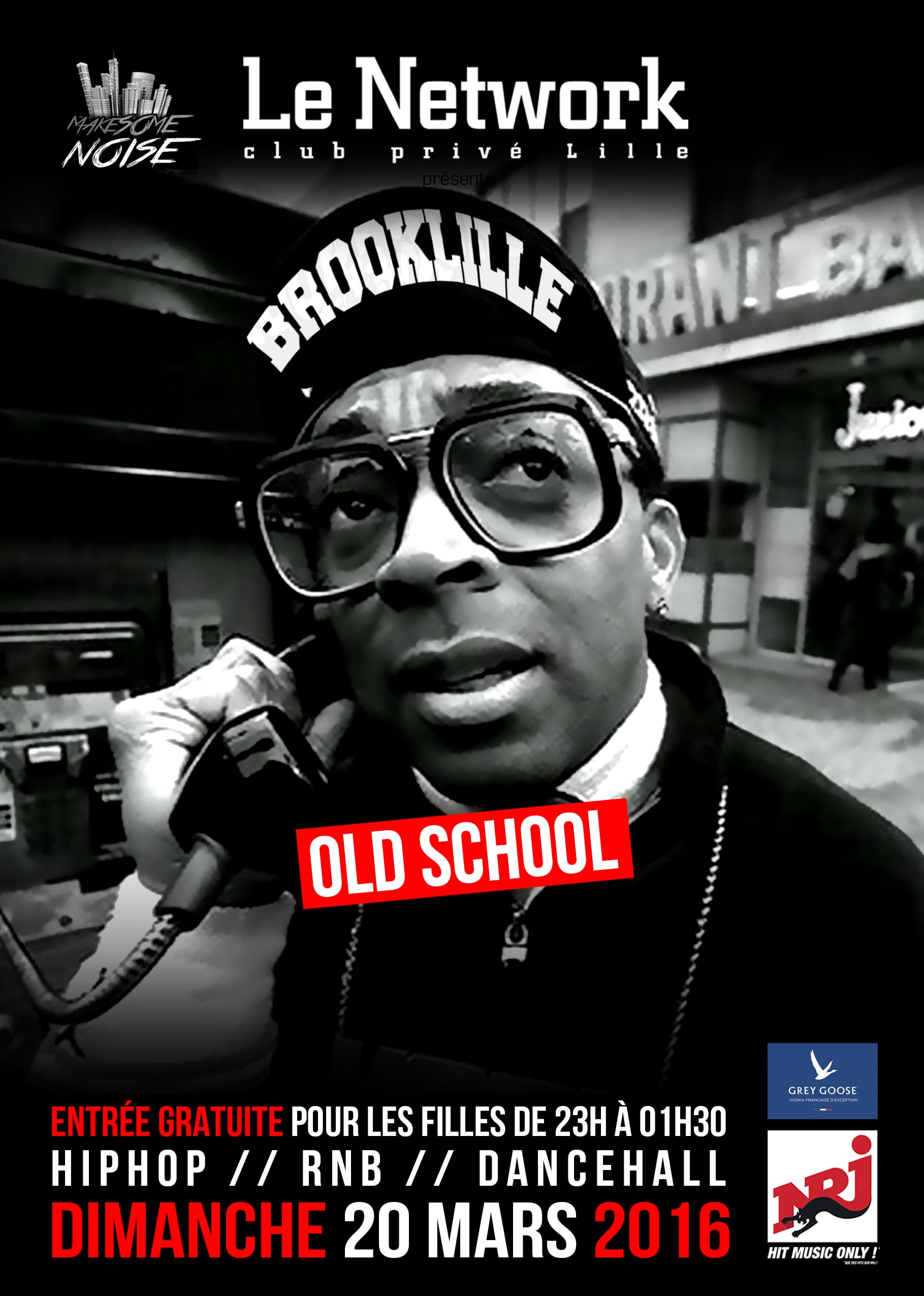 Flyer soirée hiphop old school à lille