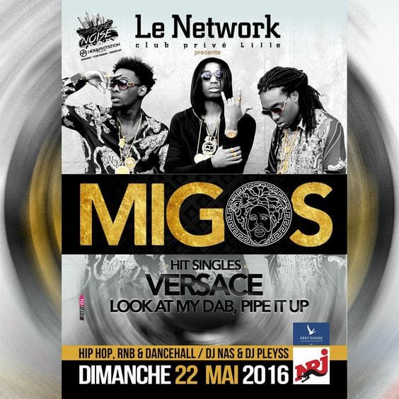 Flyer Migos en showcase à Lille