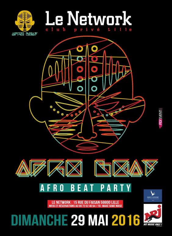 Flyer soirée Afro Beat Arras