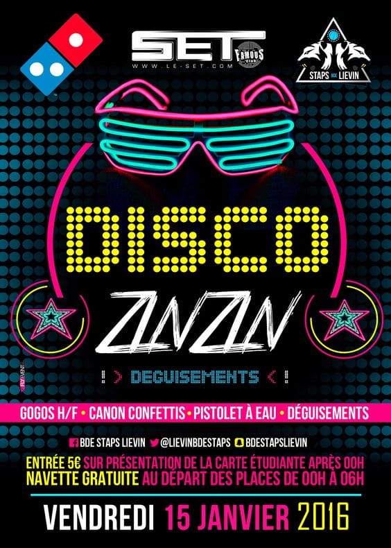 Flyer Dico Zinzin Staps Liévin à Arras