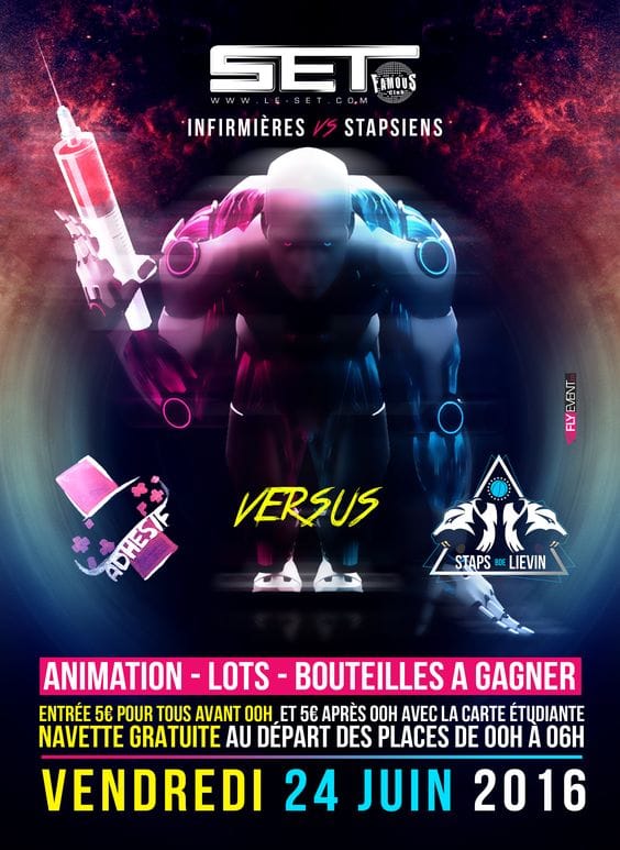 Flyer SET soirée inter BDE à Arras