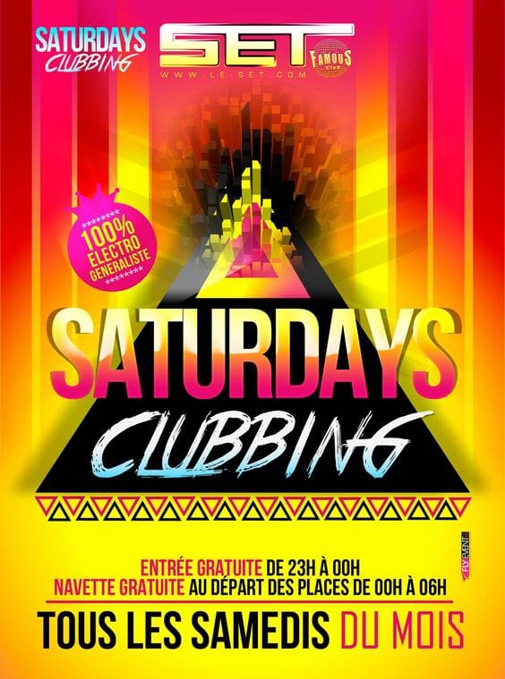 Flyer Saturdays Clubbing à Arras