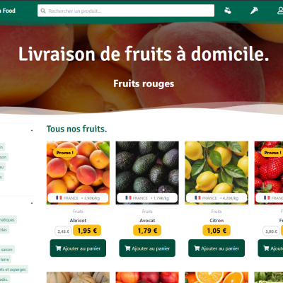 Site e-commerce SOFRESHFOOD : vente et livraison de fruits et légumes à Arras